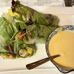 Soft Shell Crab Mango Salad Roll