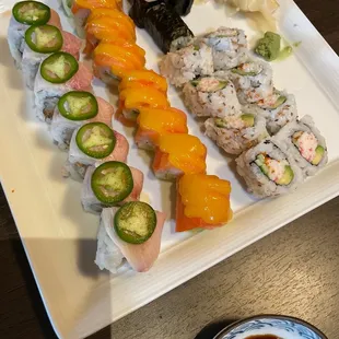 Sushi of several rolls!