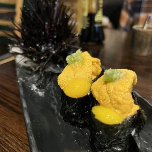 Uni + quail egg