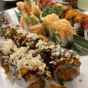 a variety of sushi