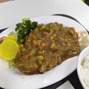 Part of the katsi combo - pork katsu with extra curry on top ($3 extra)