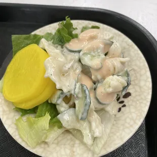 Complimentary crab salad