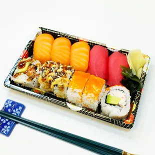 a variety of sushi