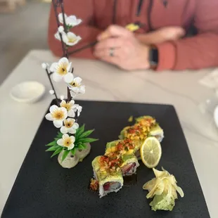 Never Try Never know!this roll wasn't on the menu but in the photos on the menu! Order it. It's amazing!