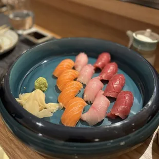 Tri color sushi
