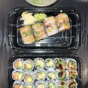 Pearl Roll ($20) Maki B Roll Combo (w/ Miso Soup) ($23)