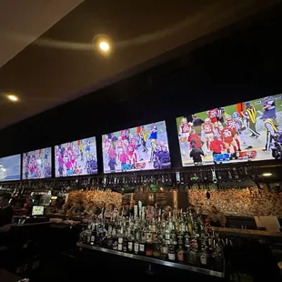 multiple television screens