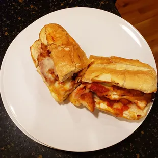 Chicken Parmesan sandwich