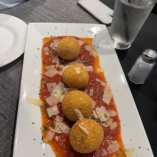 a plate of appetizers