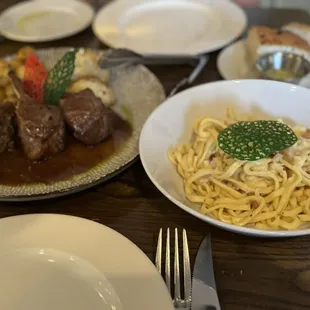 Lamb Chops and Carbonara