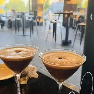 two glasses of coffee