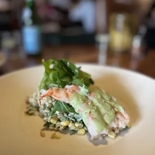 a plate of food on a table