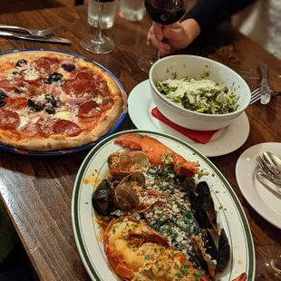 Lobster Black Squid Special, Pesto &amp; Pizza