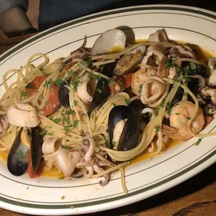 Seafood with pasta