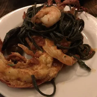Black Linguine with Lobster