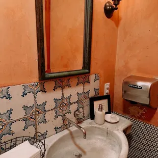 a sink in a bathroom
