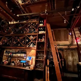 Inside the wine cellar