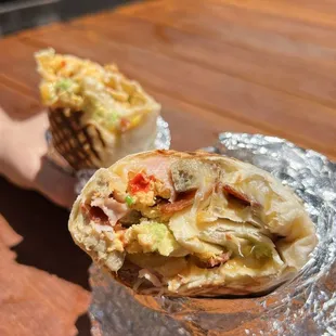 meat lovers breakfast burrito
