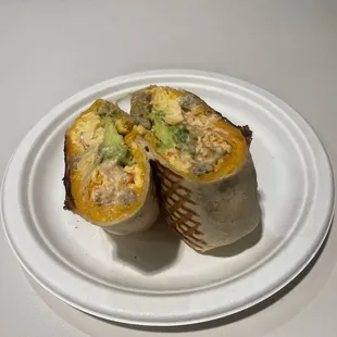 Sausage Avocado Grilled Breakfast Burrito