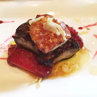 Pan Seared Foie Gras, Rhubarb Compote, Moscato