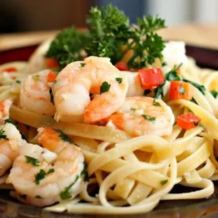 Shrimp pasta. .