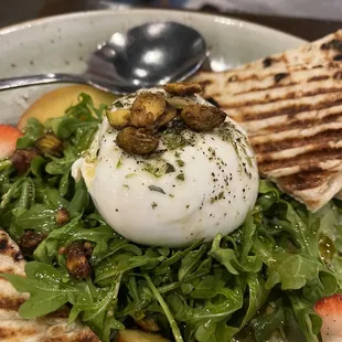 Burrata- the fruit was great with it and the honey drizzle was a nice touch