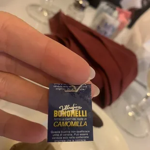 a person holding a wine glass