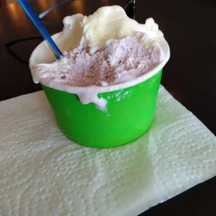 a cup of ice cream