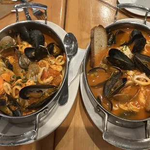 Linguini Pescatora and Cioppino Posilipo