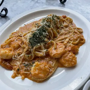 Rose Shrimp Fettuccine