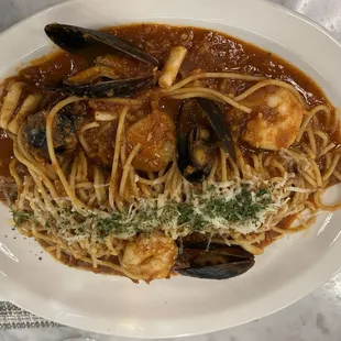 Red Seafood Pasta