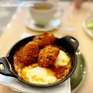 a plate of food on a table