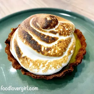 a close up of a dessert on a plate