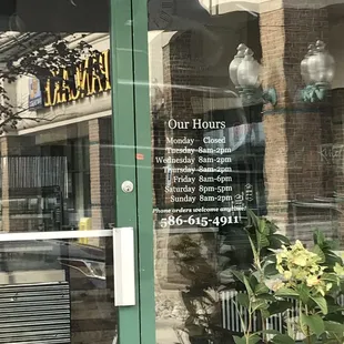 New hours and phone number