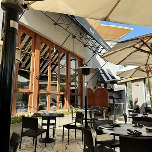Patio area (white stuff dropping from overhang)