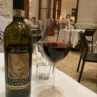 Delicious Chianti to compliment our  meal
