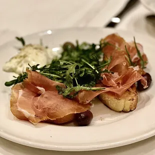 a plate of food on a table