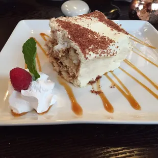 The tiramisu was delicious and homemade!