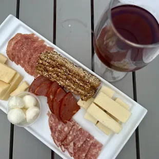 Meat &amp; Cheese Plate and Marquette Reserve