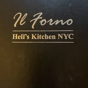 Menu front