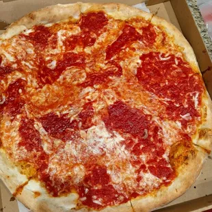 Is this what a large cheese pizza usually looks like?  Pitiful.