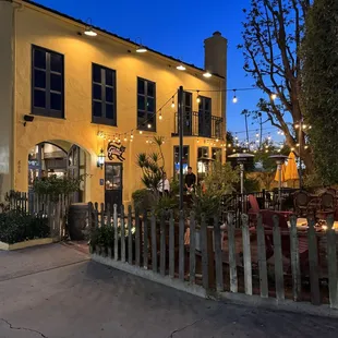 Exterior of building and patio