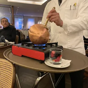 a chef preparing a meal