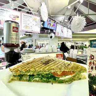 Homemade panini - Basilica (Vegetarian)  5 stars   Great food &amp; excited + helpful employees