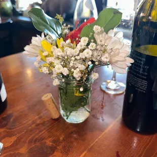 Fresh flowers on every table