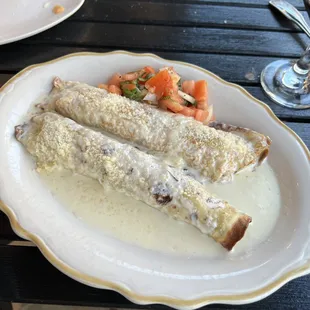 a plate of food on a table