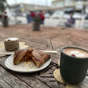 Cappuccino, apricot croissant, and dirty chai. So delicious!!!