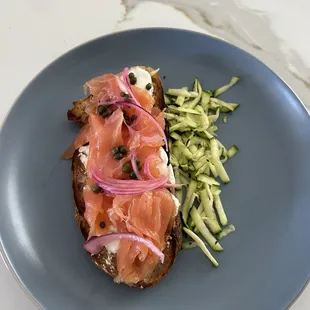 Salmon tartine