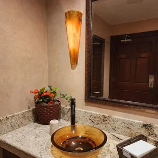 Be careful turning on the faucet