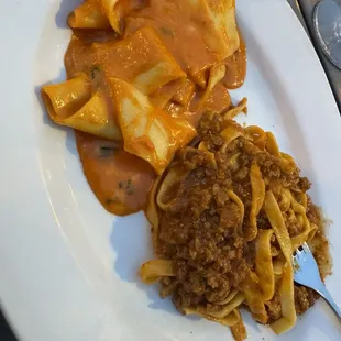 Tagliatelle al ragu and Pappardelle &quot;Bice&quot;